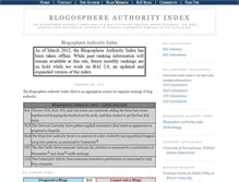 Tablet Screenshot of blogosphereauthorityindex.com